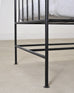 Set of Four French Modernist Iron Brass Ball Finial Lounge Chairs