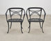 Set of Four Brown Jordan Neoclassical Garden Dining Armchairs