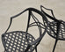 Set of Four Brown Jordan Neoclassical Garden Dining Armchairs