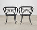 Set of Four Brown Jordan Neoclassical Garden Dining Armchairs