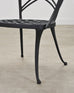 Set of Four Brown Jordan Neoclassical Garden Dining Armchairs