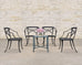 Set of Four Brown Jordan Neoclassical Garden Dining Armchairs