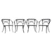 Set of Four Brown Jordan Neoclassical Garden Dining Armchairs