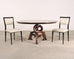 Set of Four Paul McCobb "Irwin" Mahogany Brass Dining Chairs