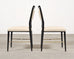 Set of Four Paul McCobb "Irwin" Mahogany Brass Dining Chairs