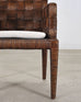 Set of Four John Hutton for Donghia Block Island Cane Armchairs