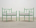 Set of Four French Mid-Century Iron Garden Lounge Dining Armchairs
