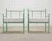 Set of Four French Mid-Century Iron Garden Lounge Dining Armchairs