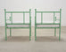 Set of Four French Mid-Century Iron Garden Lounge Dining Armchairs
