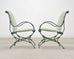 Set of Four O.W. Lee Wrought Iron Garden Patio Dining Armchairs