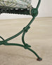 Set of Four O.W. Lee Wrought Iron Garden Patio Dining Armchairs