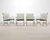 Set of Four O.W. Lee Wrought Iron Garden Patio Dining Armchairs