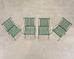 Set of Four O.W. Lee Wrought Iron Garden Patio Dining Armchairs