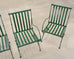 Set of Four O.W. Lee Wrought Iron Garden Patio Dining Armchairs