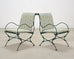 Set of Four O.W. Lee Wrought Iron Garden Patio Dining Armchairs