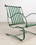Set of Four O.W. Lee Iron Garden Lounge Chairs and Two Ottomans