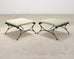 Set of Four O.W. Lee Iron Garden Lounge Chairs and Two Ottomans