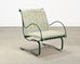 Set of Four O.W. Lee Iron Garden Lounge Chairs and Two Ottomans