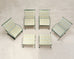 Set of Four O.W. Lee Iron Garden Lounge Chairs and Two Ottomans