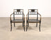 Set of Four Baker “Governor Alston” Cane Ebonized Dining Chairs