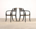 Set of Four Baker “Governor Alston” Cane Ebonized Dining Chairs