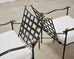 Set of Four Mario Papperzini Amalfi Iron Lounge Garden Chairs