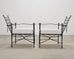 Set of Four Mario Papperzini Amalfi Iron Lounge Garden Chairs