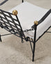 Set of Four Mario Papperzini Amalfi Iron Lounge Garden Chairs