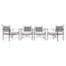 Set of Four Mario Papperzini Amalfi Iron Lounge Garden Chairs