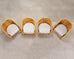 Set of Four McGuire Barrel Back Rattan Bamboo Dining Armchairs