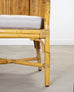 Set of Four McGuire Barrel Back Rattan Bamboo Dining Armchairs