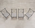 Set of Four RH Catalina Aluminum Patio Garden Dining Armchairs