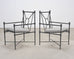Set of Four RH Catalina Aluminum Patio Garden Dining Armchairs