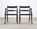 Set of Four Ralph Lauren Style Regency Caned Dining Armchairs