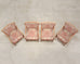 Set of Four McGuire Spindle-Back Rattan Ikat Dining Armchairs