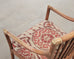 Set of Four McGuire Spindle-Back Rattan Ikat Dining Armchairs