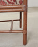 Set of Four McGuire Spindle-Back Rattan Ikat Dining Armchairs