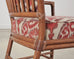 Set of Four McGuire Spindle-Back Rattan Ikat Dining Armchairs