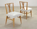 Set of Four Tommi Parzinger Mid-Century X-Back Dining Chairs