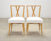 Set of Four Tommi Parzinger Mid-Century X-Back Dining Chairs