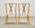 Set of Four Tommi Parzinger Mid-Century X-Back Dining Chairs