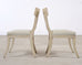 Set of Michael Taylor Neoclassical White Klismos Dining Chairs