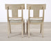 Set of Michael Taylor Neoclassical White Klismos Dining Chairs