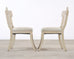 Set of Michael Taylor Neoclassical White Klismos Dining Chairs