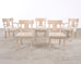 Set of Michael Taylor Neoclassical White Klismos Dining Chairs