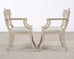 Set of Michael Taylor Neoclassical White Klismos Dining Chairs
