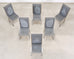Set of Six Giacomo Sinopoli Italian Modernist Dining Chairs