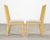 Set of Six Woven Vegan Leather Dining Chairs by Budji Layug
