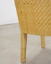 Set of Six Woven Vegan Leather Dining Chairs by Budji Layug