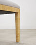 Set of Six Woven Vegan Leather Dining Chairs by Budji Layug